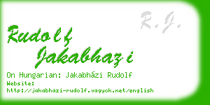 rudolf jakabhazi business card